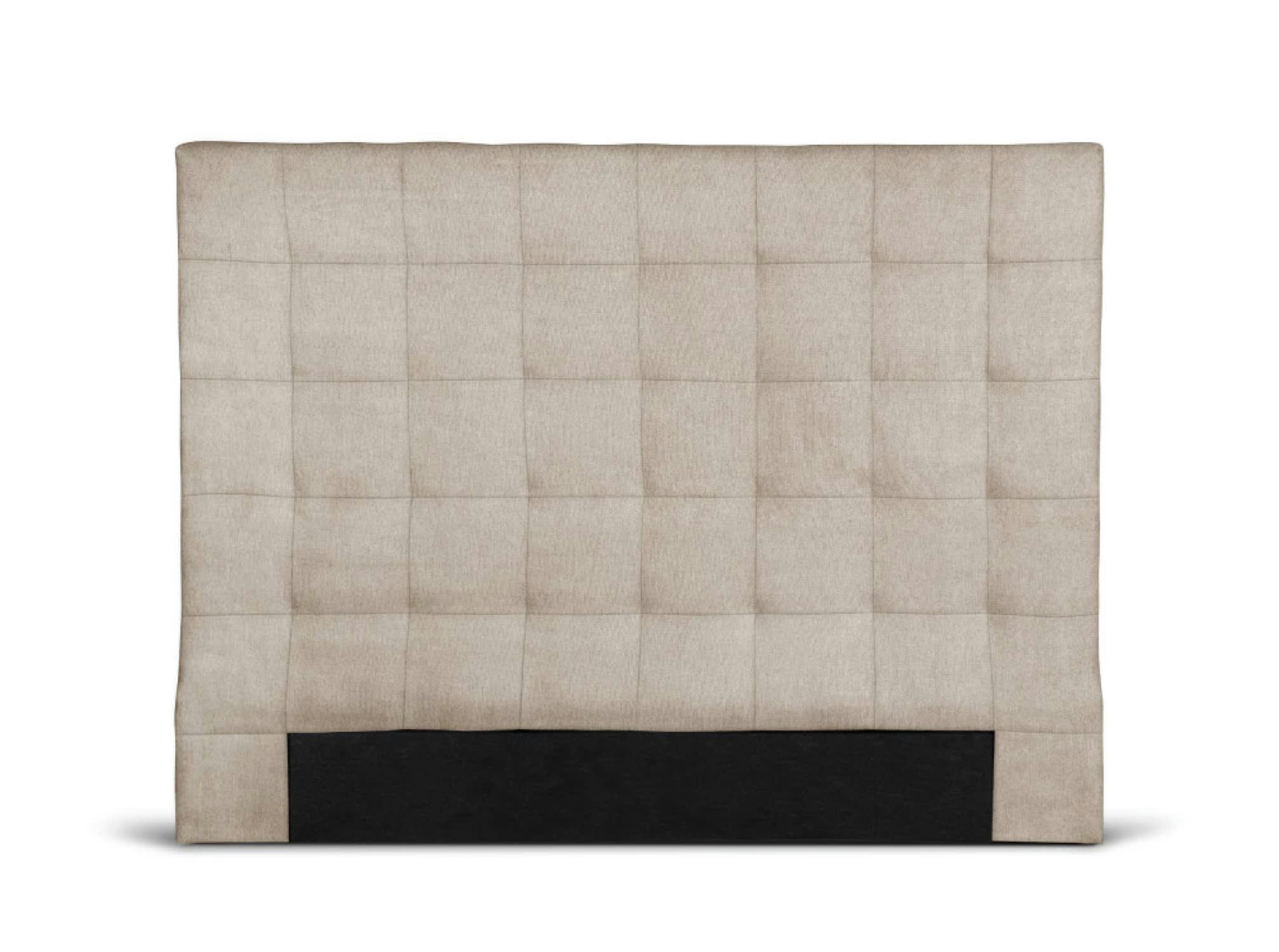 MEGAN - Tête de lit capitonnée en tissu - Beige, Largeur - 140 cm