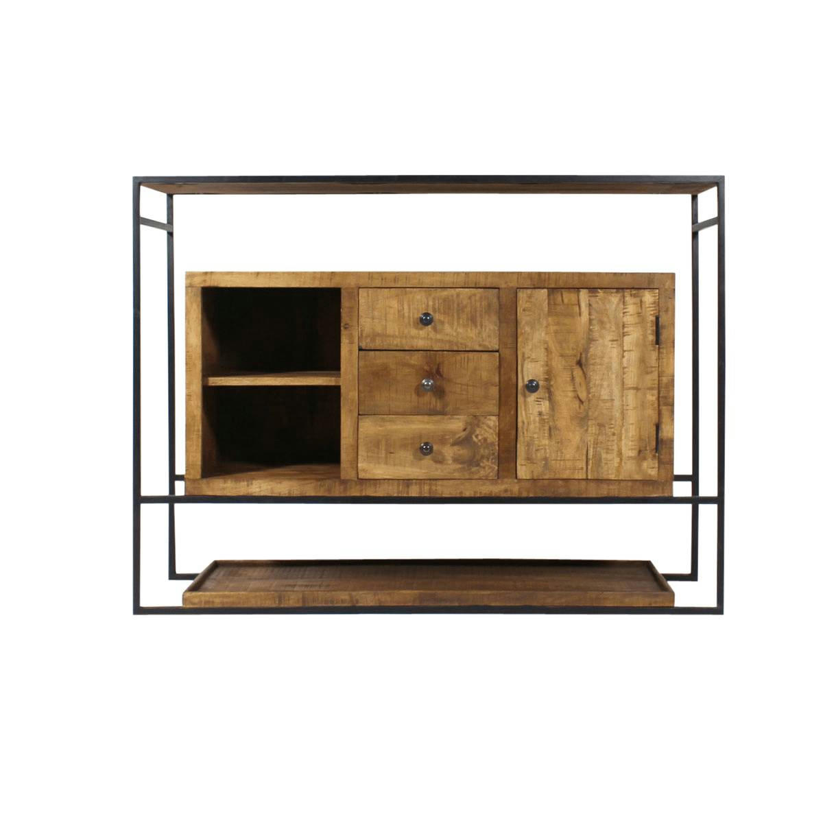 MARCEL - Buffet en bois marron 145 cm