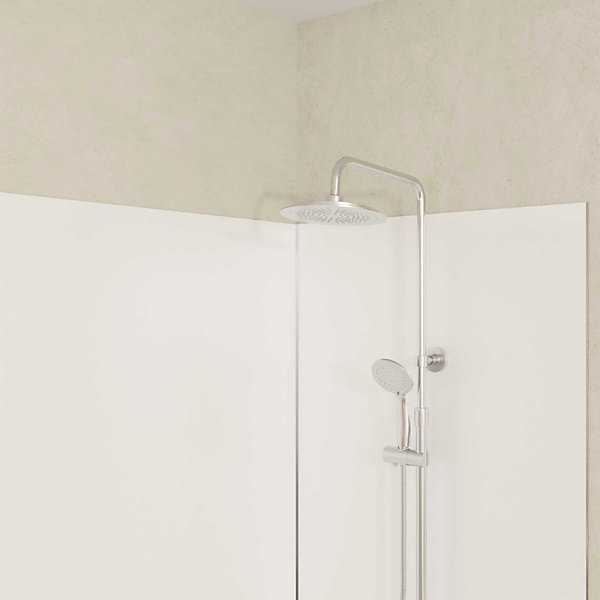 Pack 2 Panneaux Muraux en Aluminium Blanc 80 120x210 cm   Profilés Chrome