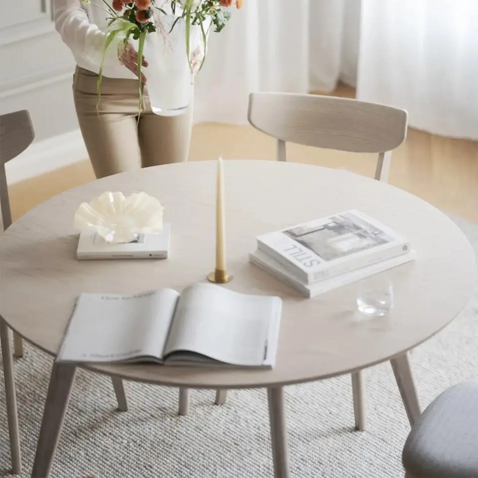 Rowico Home Yumi Ronde Houten Eettafel &Oslash; 115 - Whitewash