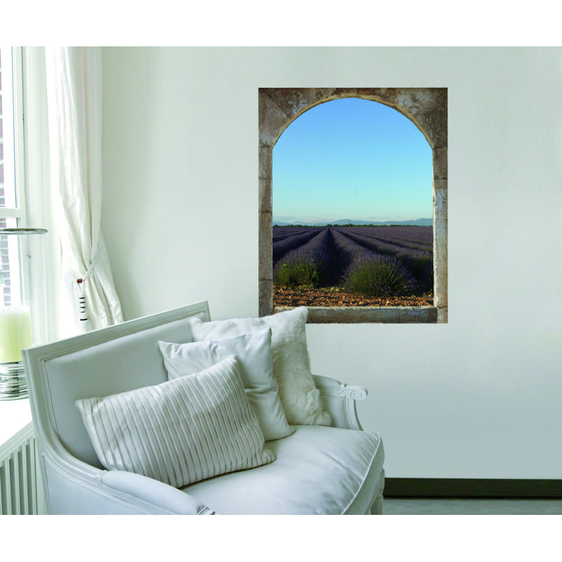 Sticker de fenêtre trompe l'oeil Lavande 60 x 75 cm