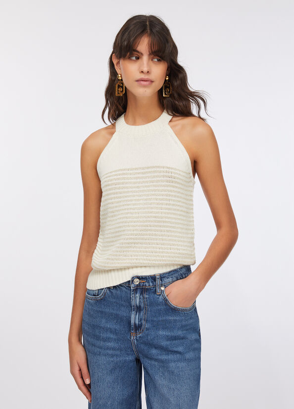 Top a righe lurex&reg;