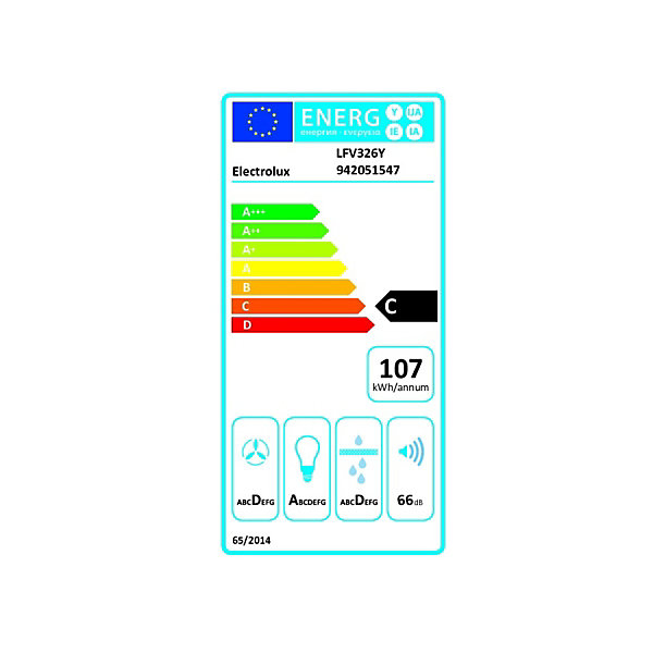 Hotte décorative ELECTROLUX LFV326Y
