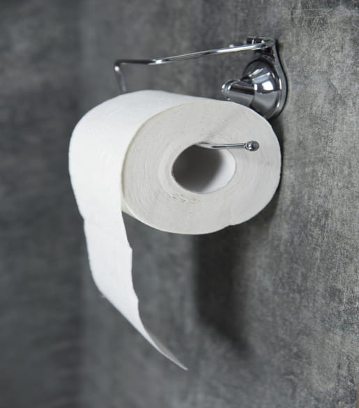 Uchwyt na papier toaletowy srebrny stal