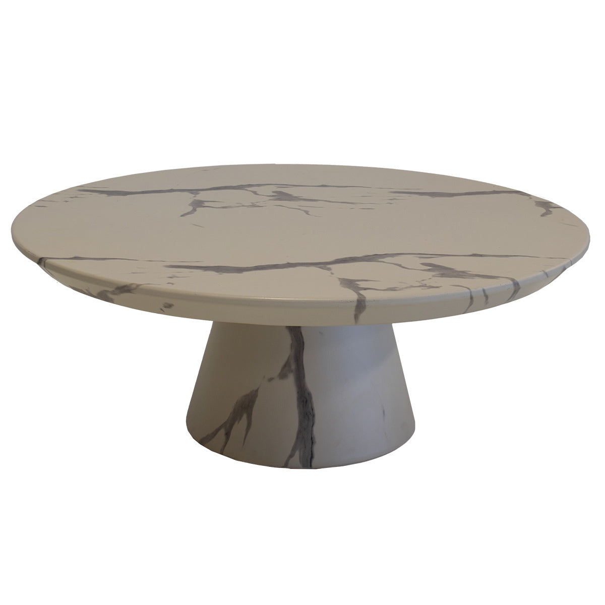 DÉJA Living Salontafel Flen Rond - Marmerlook - 90x90x35cm