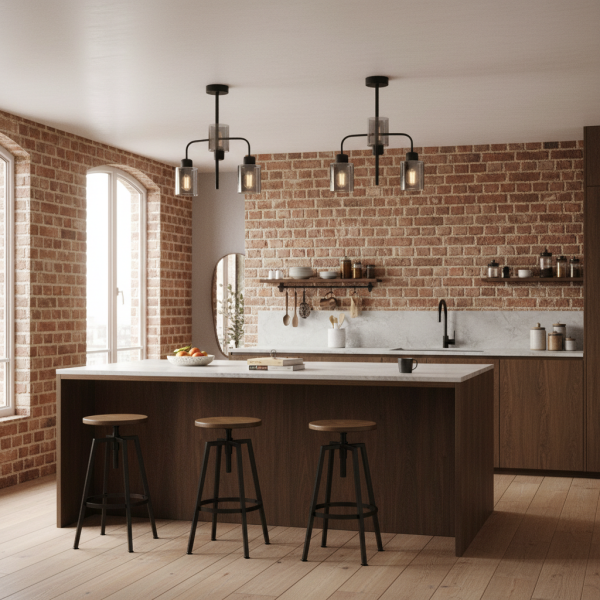 Lampa sufitowa czarna nad wyspę loft EDYLIT 3xE27 PABLIK 15-441