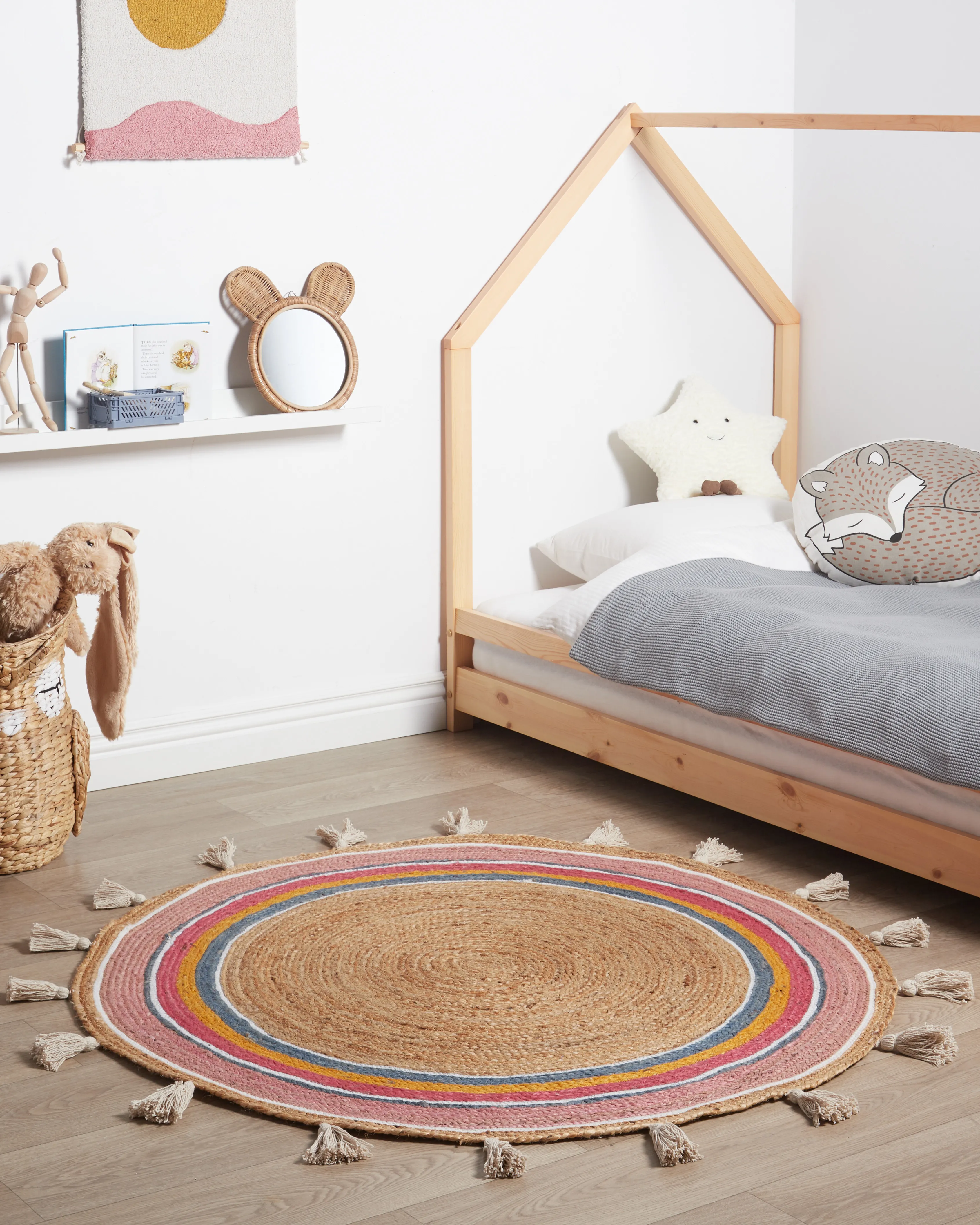 Kids Rug ZANAVI Multicolour ? 120 cm Jute