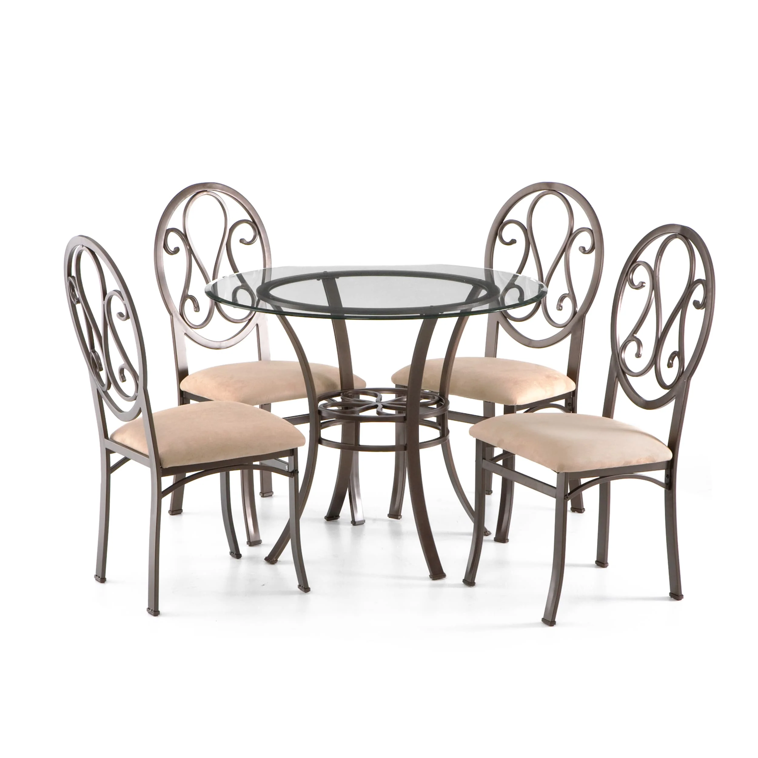 SEI Furniture Celandine Brown/ Beige Chairs (Set of 4)