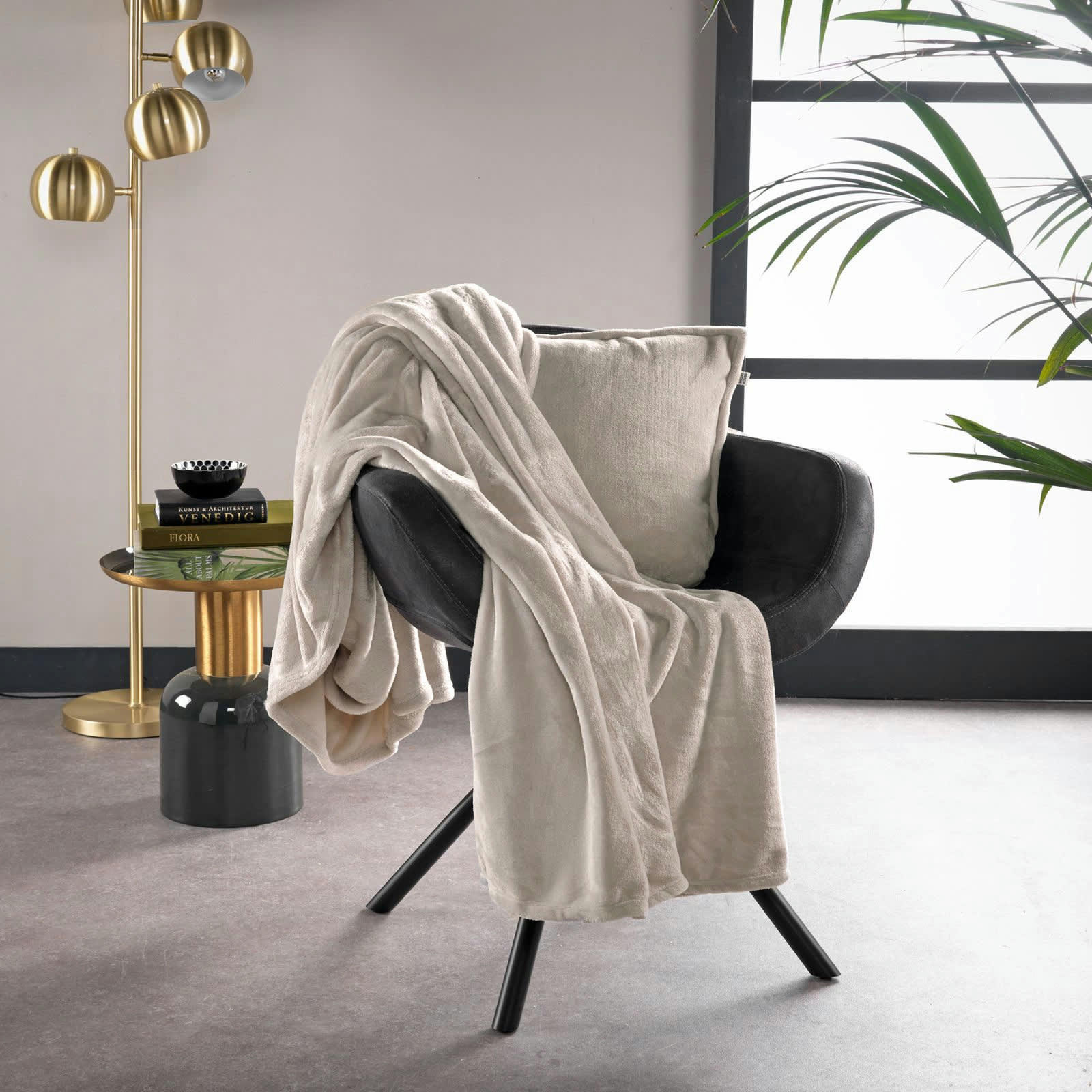 Billy - Plaid beige fleece 150x200 cm uni