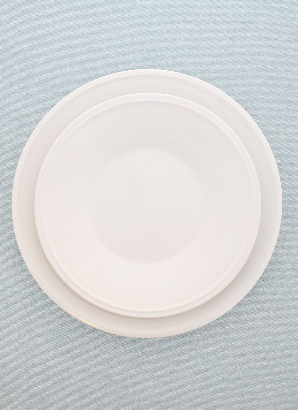 ASSIETTE PLATE UNIE EN FAÏENCE BLANC