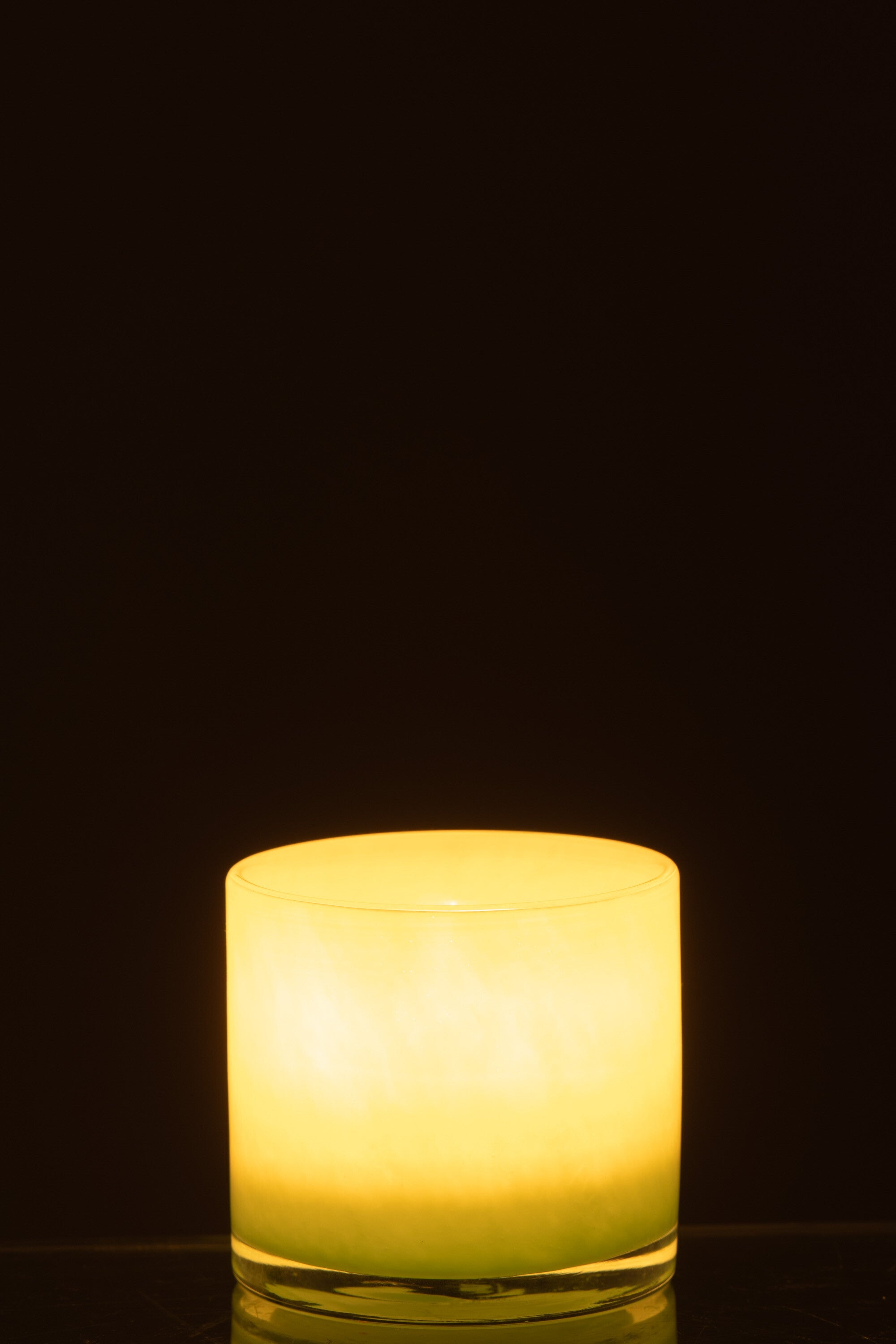 J-Line windlicht Jade - glas - lichtgroen - small