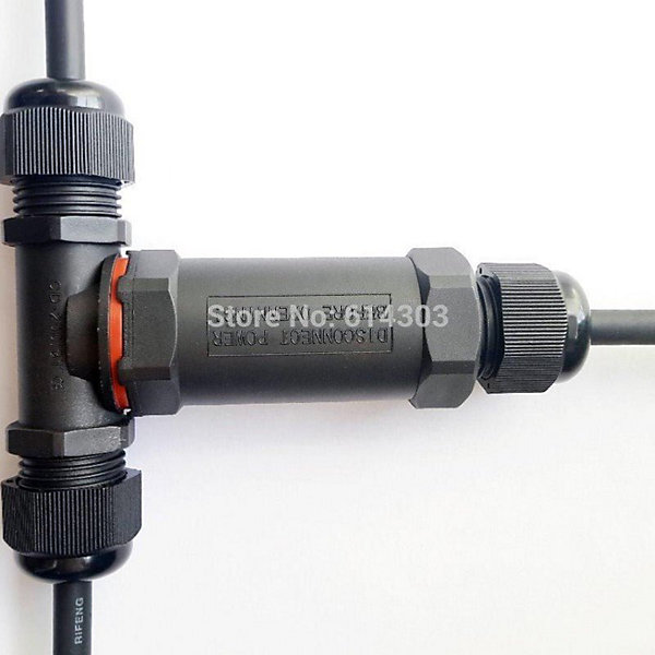 Connecteur en T étanche IP68 NOIR - SILAMP