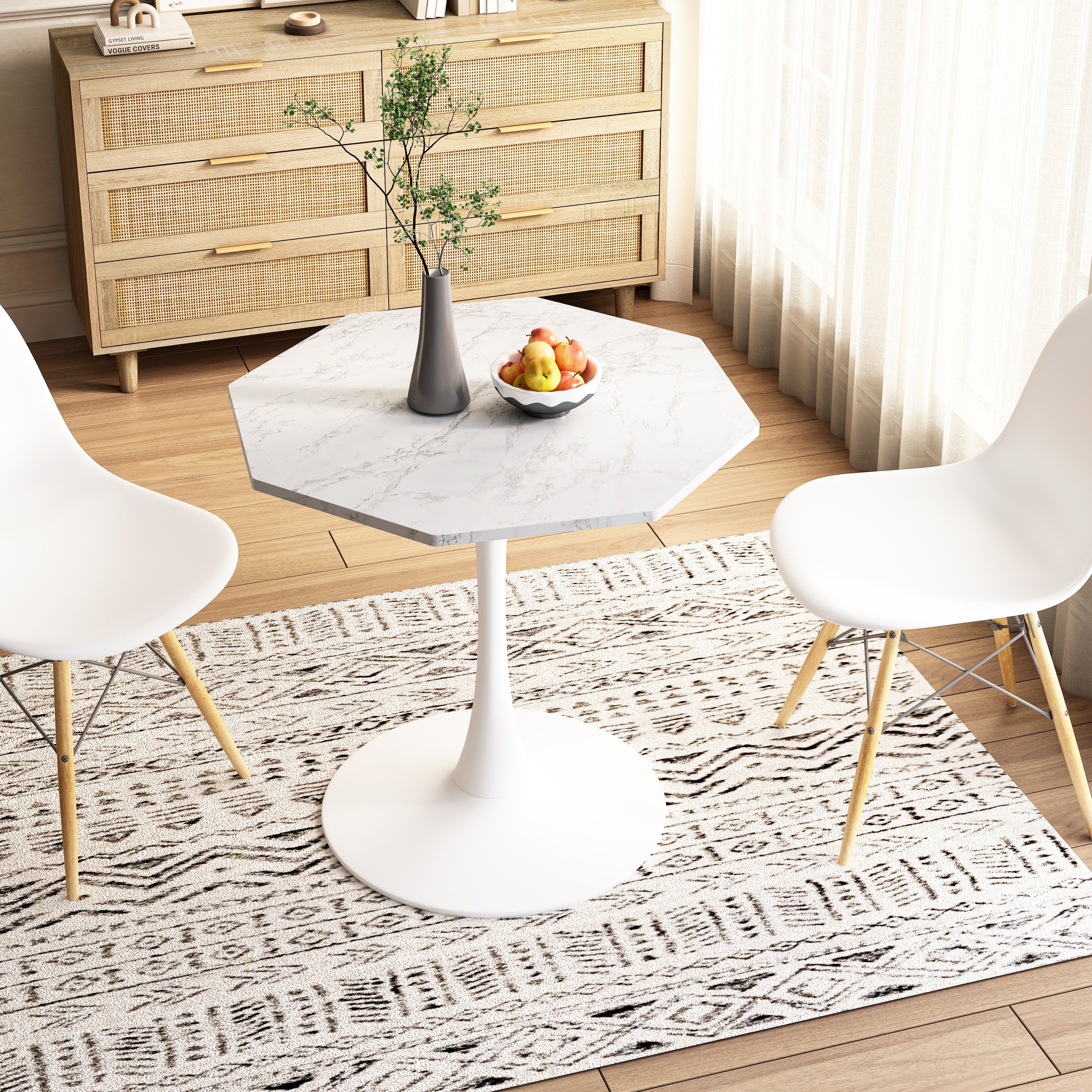 31.50Modern Octagonal Dining Coffee Table for Kitchen Living Room