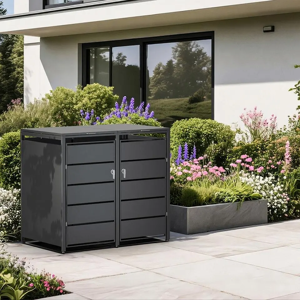 Kliko ombouw - 2 containers - Antraciet - Met lock functie