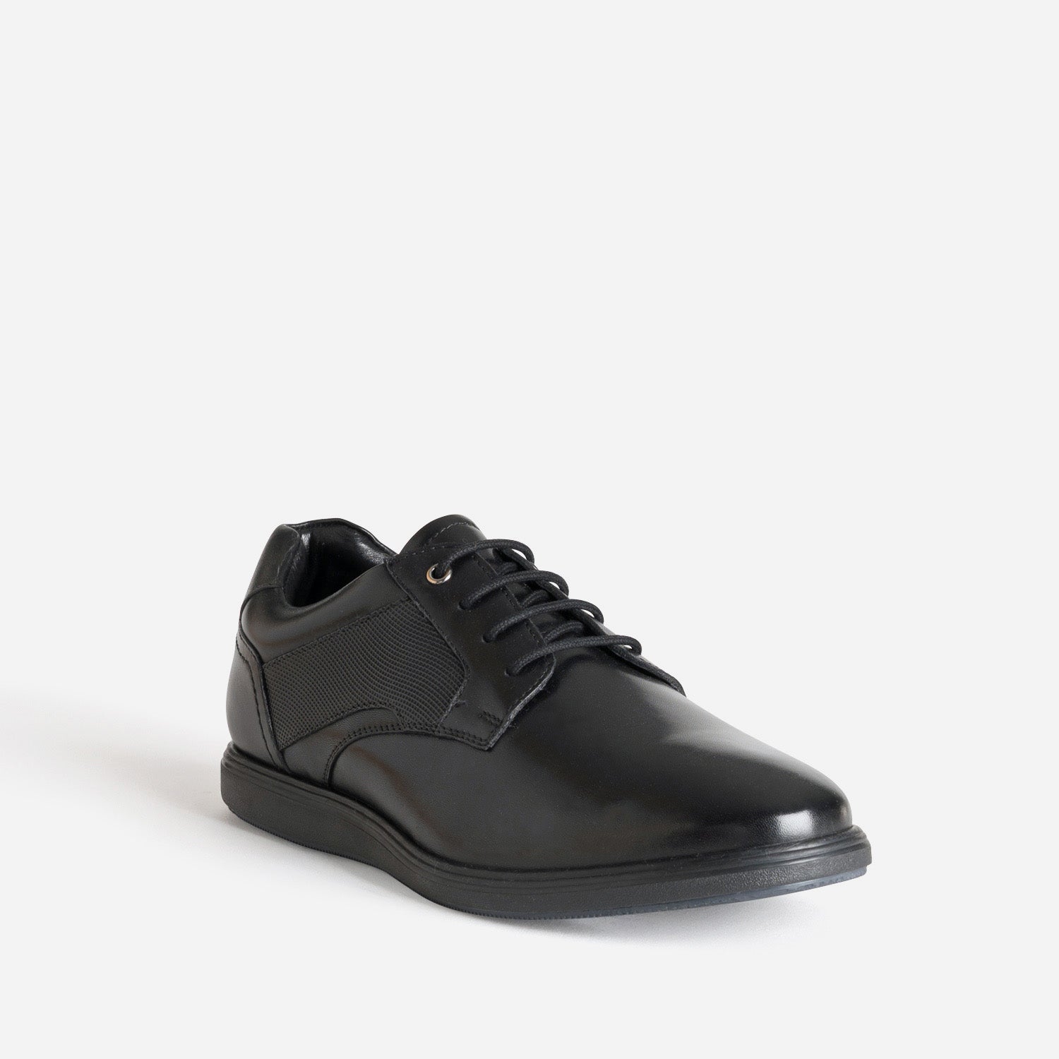 Derby confort noir cuir