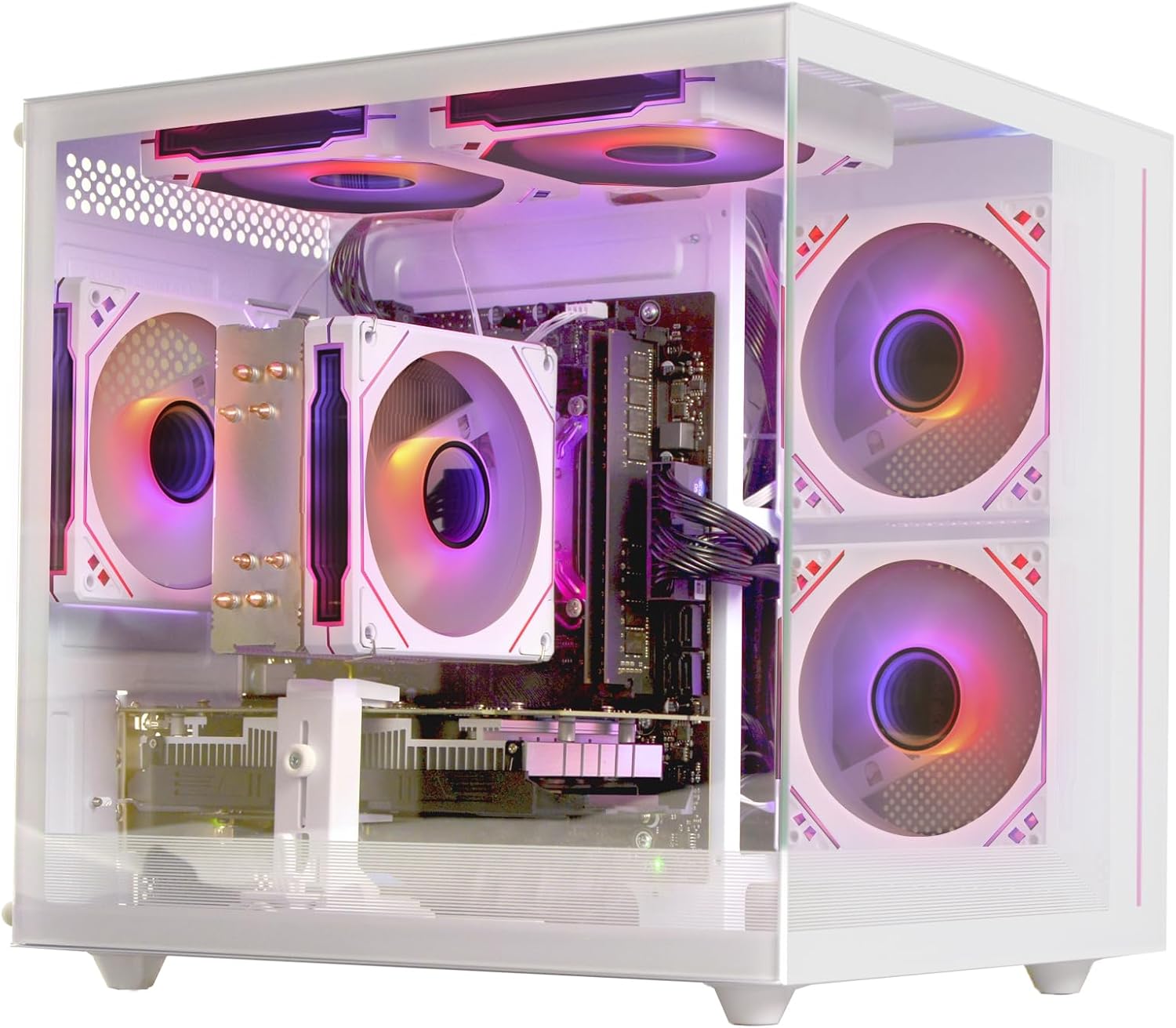 Gaming PC Desktop Computer - Ryzen 5 5500 (6Core 12Threads Up to 4.2G) Radeon RX 6500XT 4GB  16GB DDR4 RAM  512GB NVME SSD  Wi-Fi 6  Prebuilt Tower Computer for Home and Office
