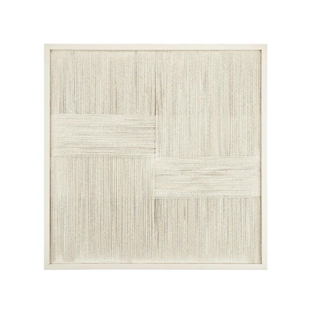 LINO I - Tableau carré beige 60x60 cm