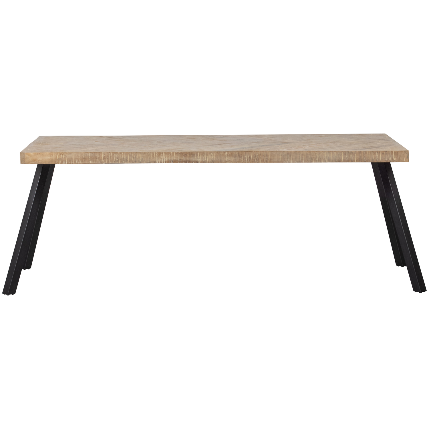 WOOOD tafel visgraat met 2-standen poot Tablo - Mango - 75x200x90