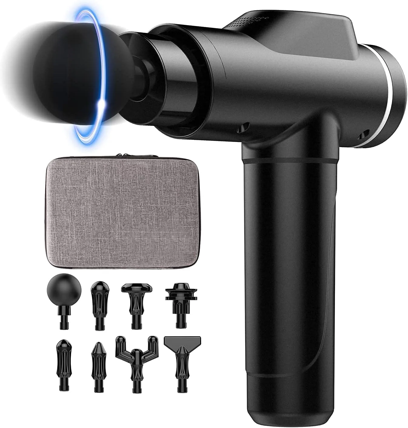 Muscle Massage Gun Deep Tissue for Athletes,Portable Body Neck Back Muscle Massager for Pain Relief with 8 Massage Heads