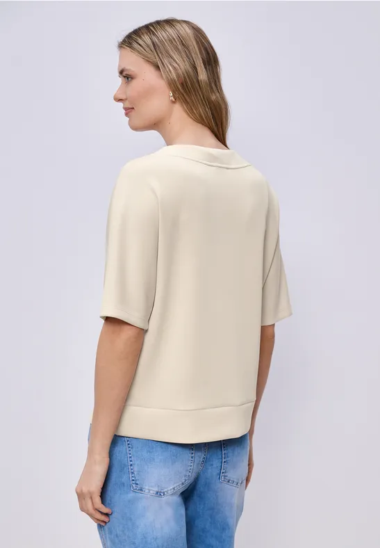 Dropped Shoulder Shirt im Silk-Look