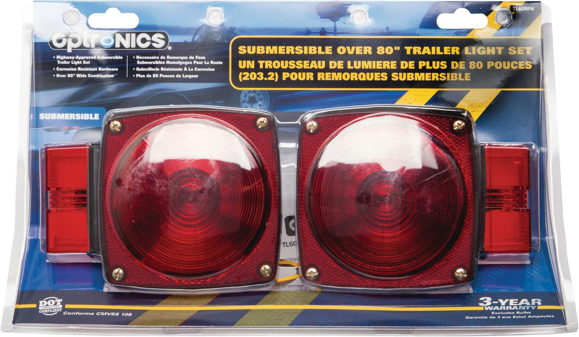 Optronics Submersible Trailer Light Kit for Width Over 80-in