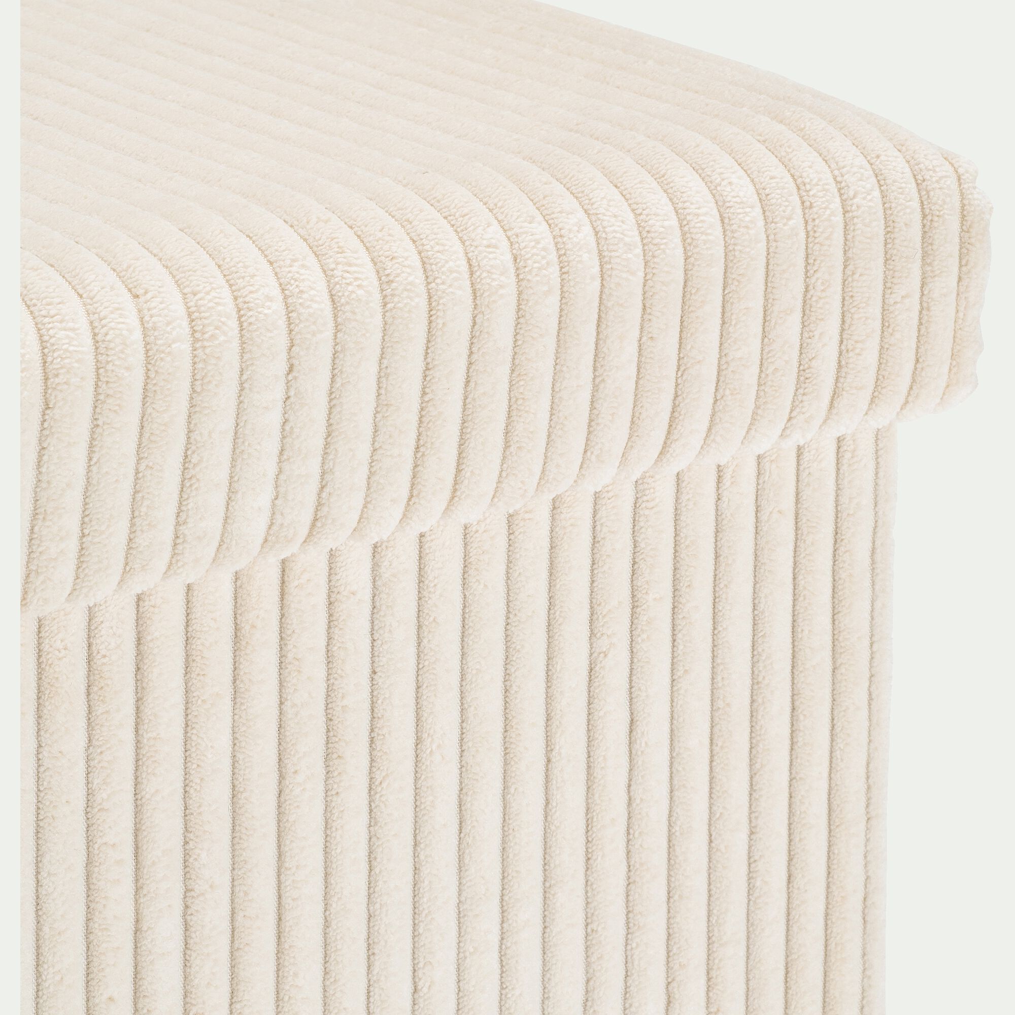 BAO - Pouf en tissu avec coffre de rangement H38 - beige