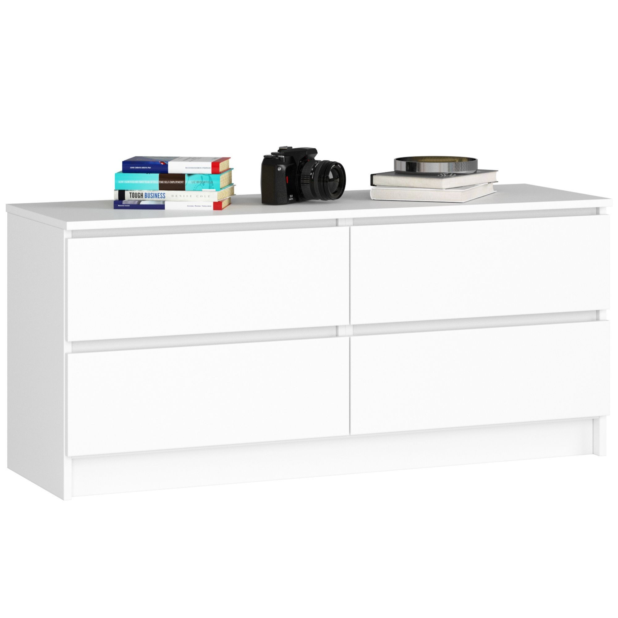 Komoda AKORD K120 Biała 120 cm kolor Biały mat 120x40x55 cm