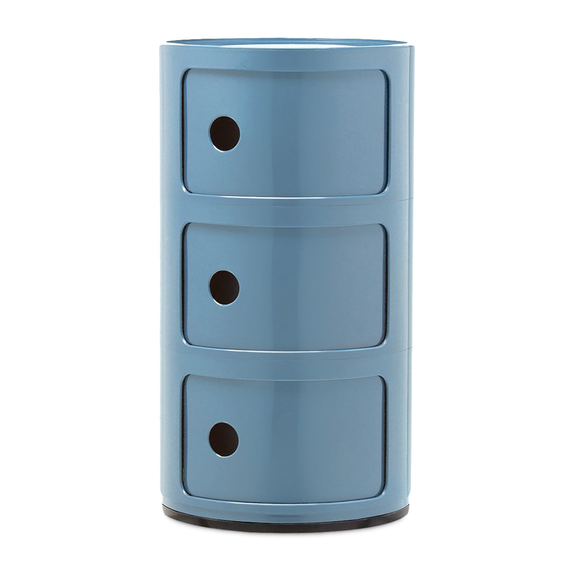 Kartell Componibili Kast Ø 32 cm - 3 Modules - Azuurblauw
