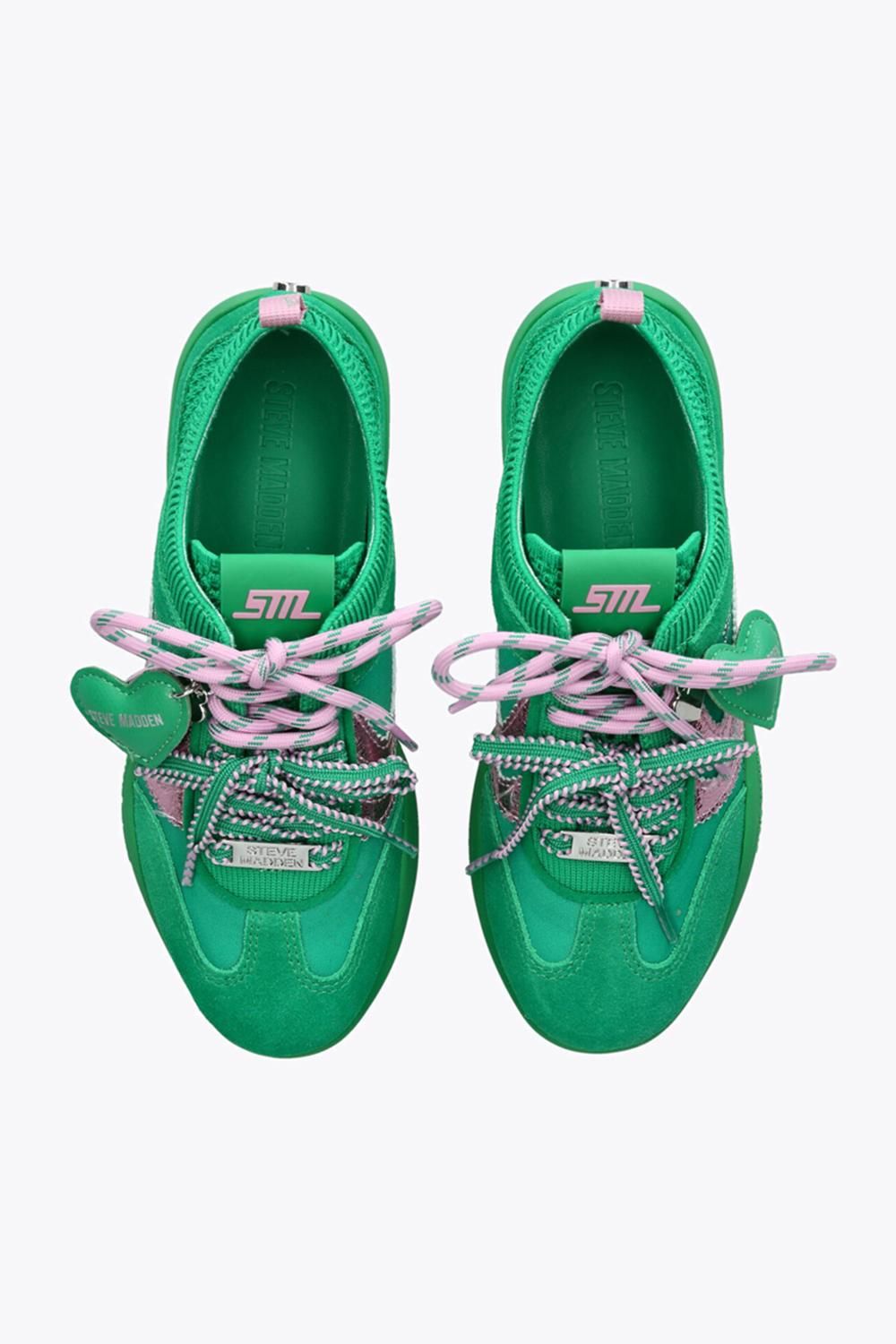 STEVE MADDEN Biscotti Green' Suede Trainers