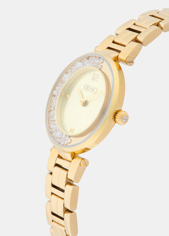 Orologio in acciaio con brill