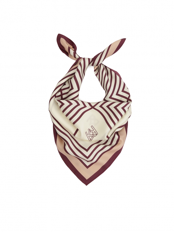 Silk gavroshka scarf