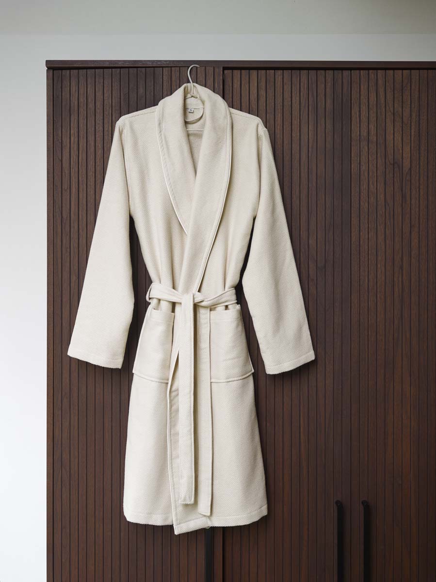 Brooklyn Badjas Almond   XL   Bruin   Katoen