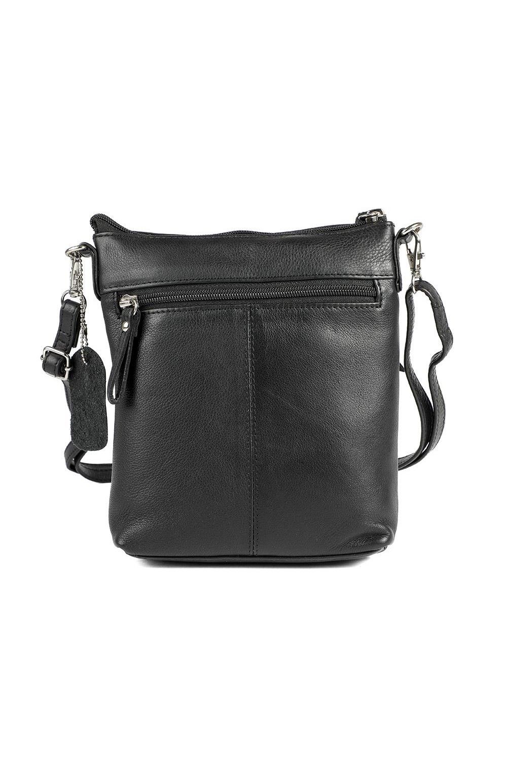 Pavers Leather Zip Close Crossbody Bag