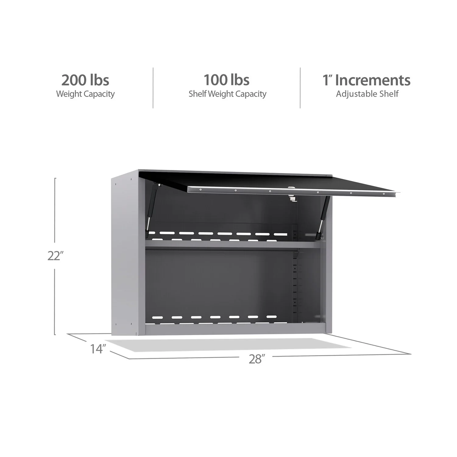 NewAge Products Performance Plus 2.0 Wall Cabinet - Black