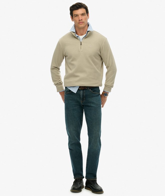 Ribbed Half Zip Jumper