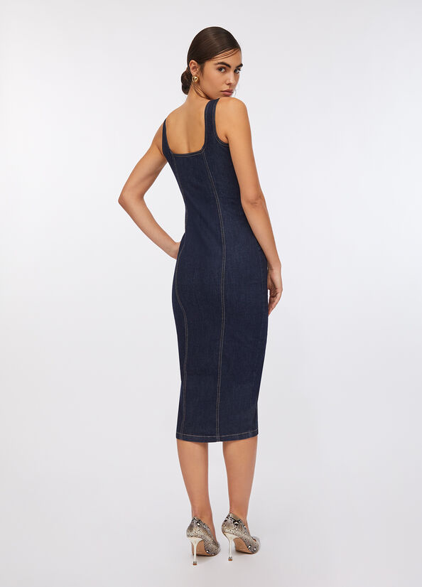 Abito midi in denim