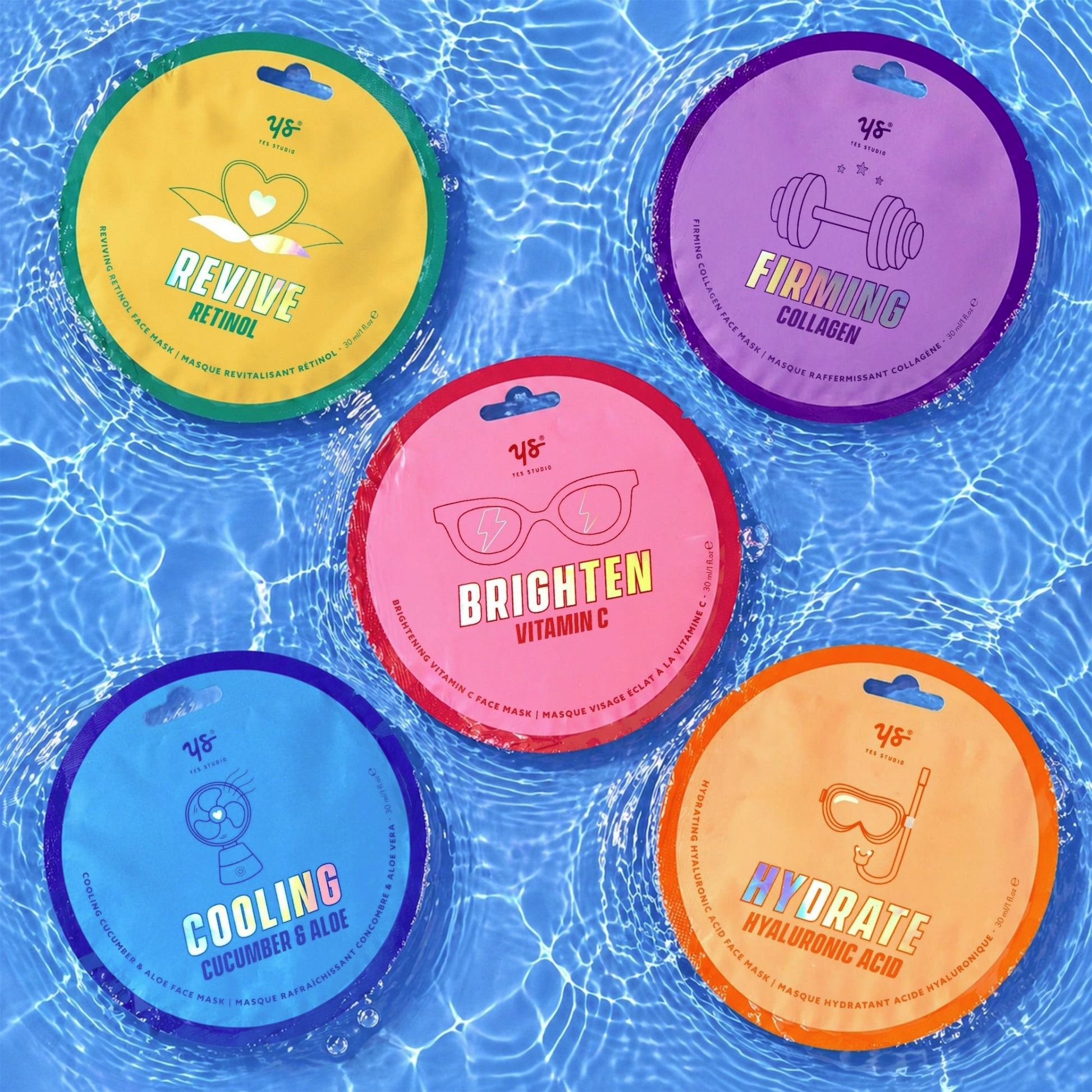 Yes Studio Multi Masking Daily Ritual Set of 5 Face Masks