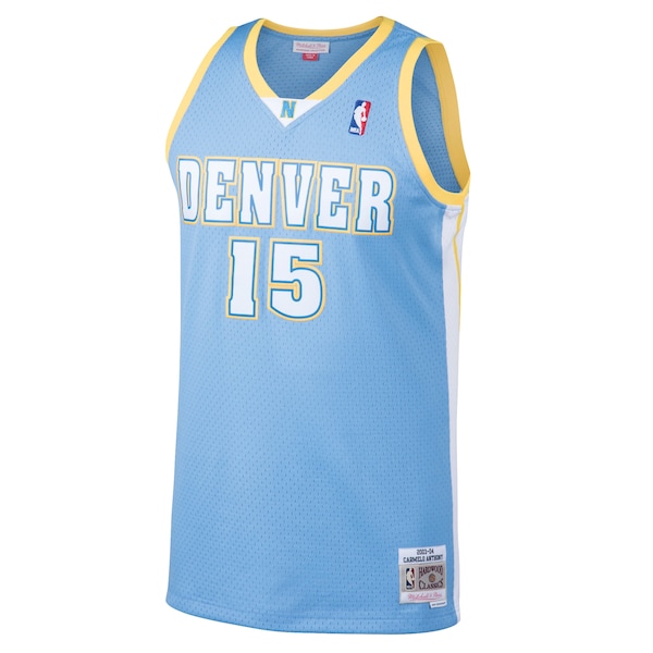 Carmelo Anthony Denver Nuggets  Hardwood Classics Swingman Jersey - Light Blue