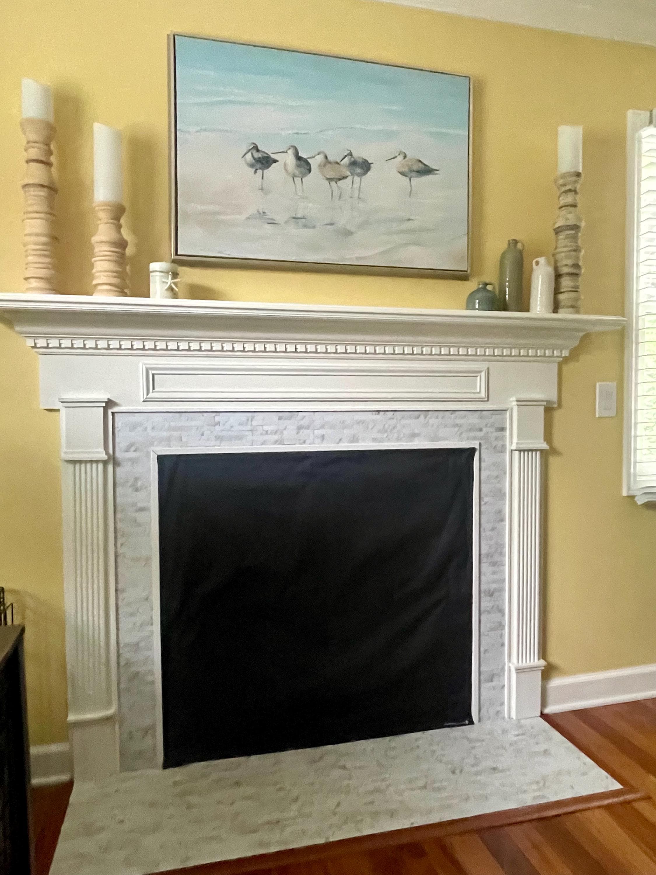 Insulated Fireplace Cover, CHILL OUT, Fireplace Draft Eliminator from Kadi Boutique