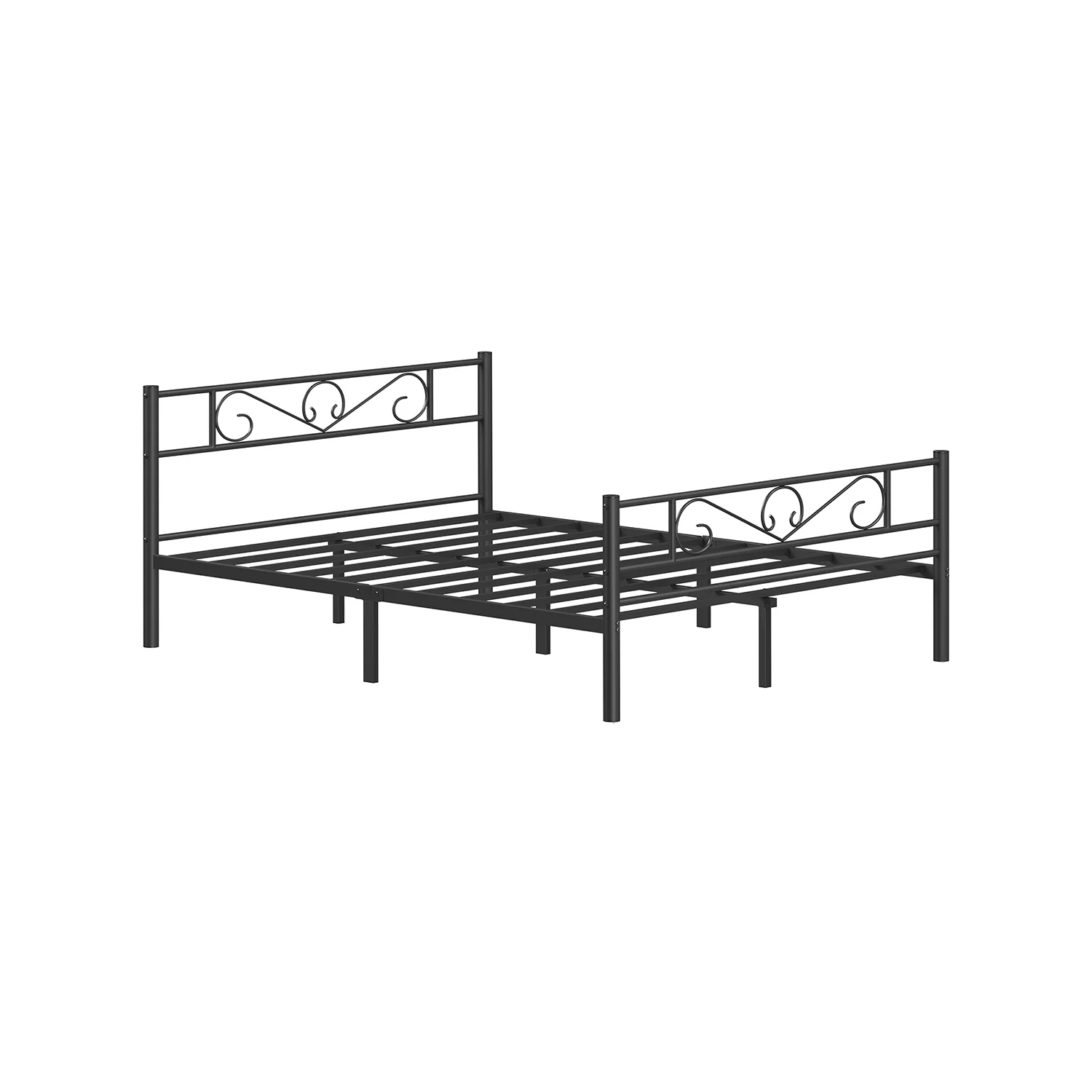 Lit 2 personnes 200 x 160 cm noir