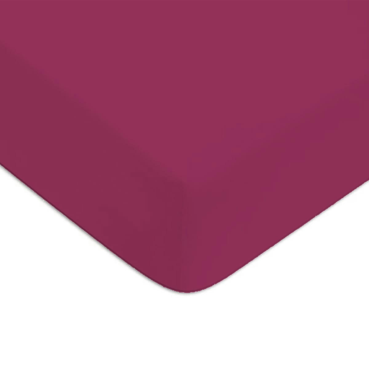 COTON UNIS - Drap housse coton  uni magenta 140x190cm