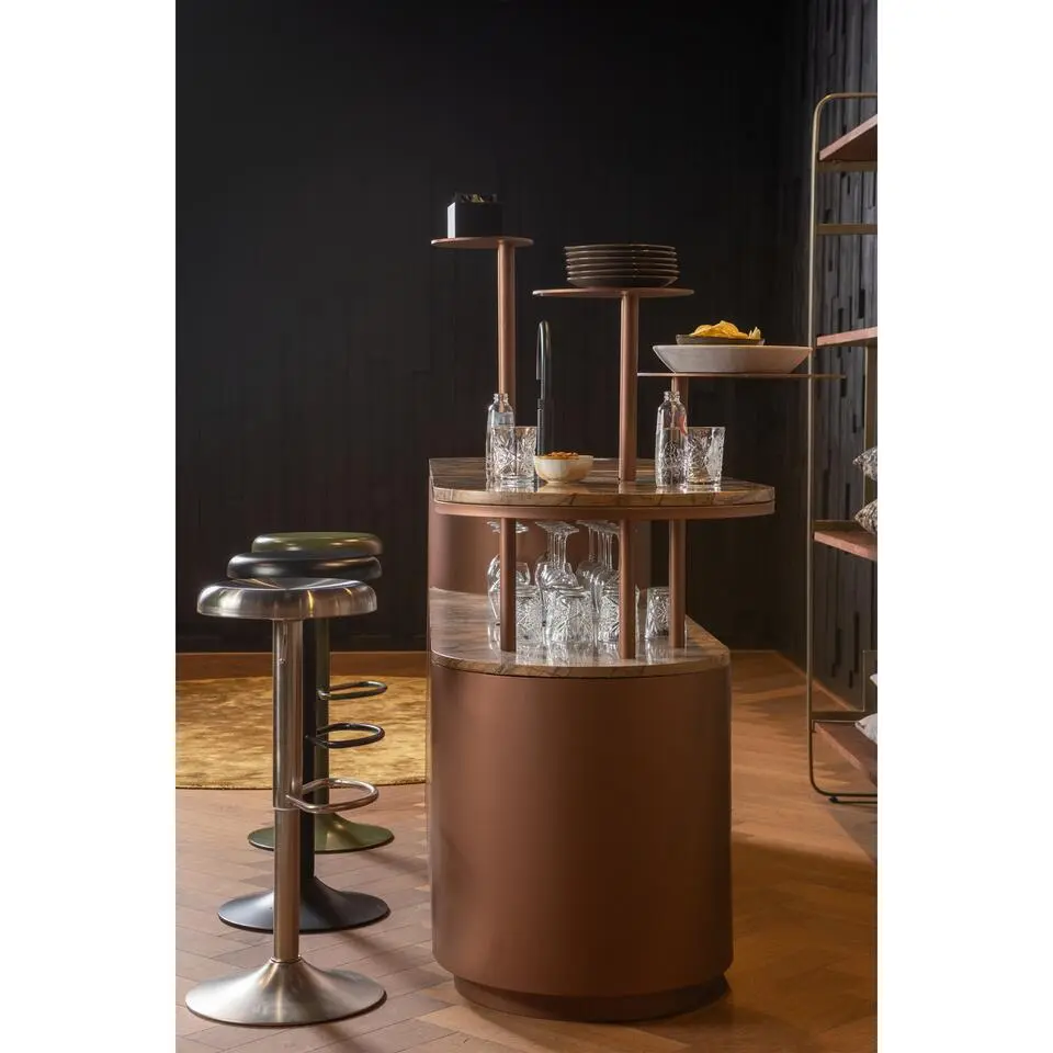 WOOOD Isaac Barkruk - Metaal - Zwart - 81x39x39