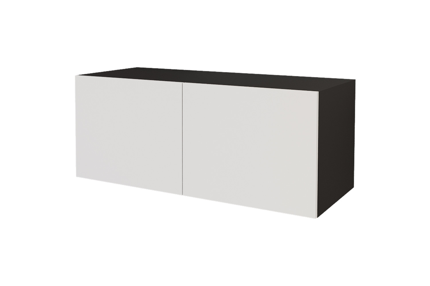 Wisząca szafka RTV system Push-to-Open ELIO-W - 100x40x40 cm -Czarny