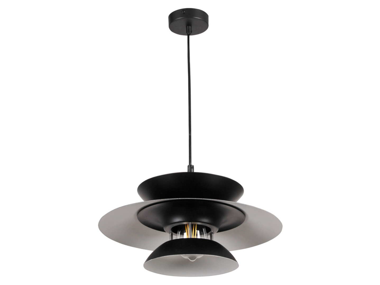 Lampa wisząca Berit metalowa czarno-złota
