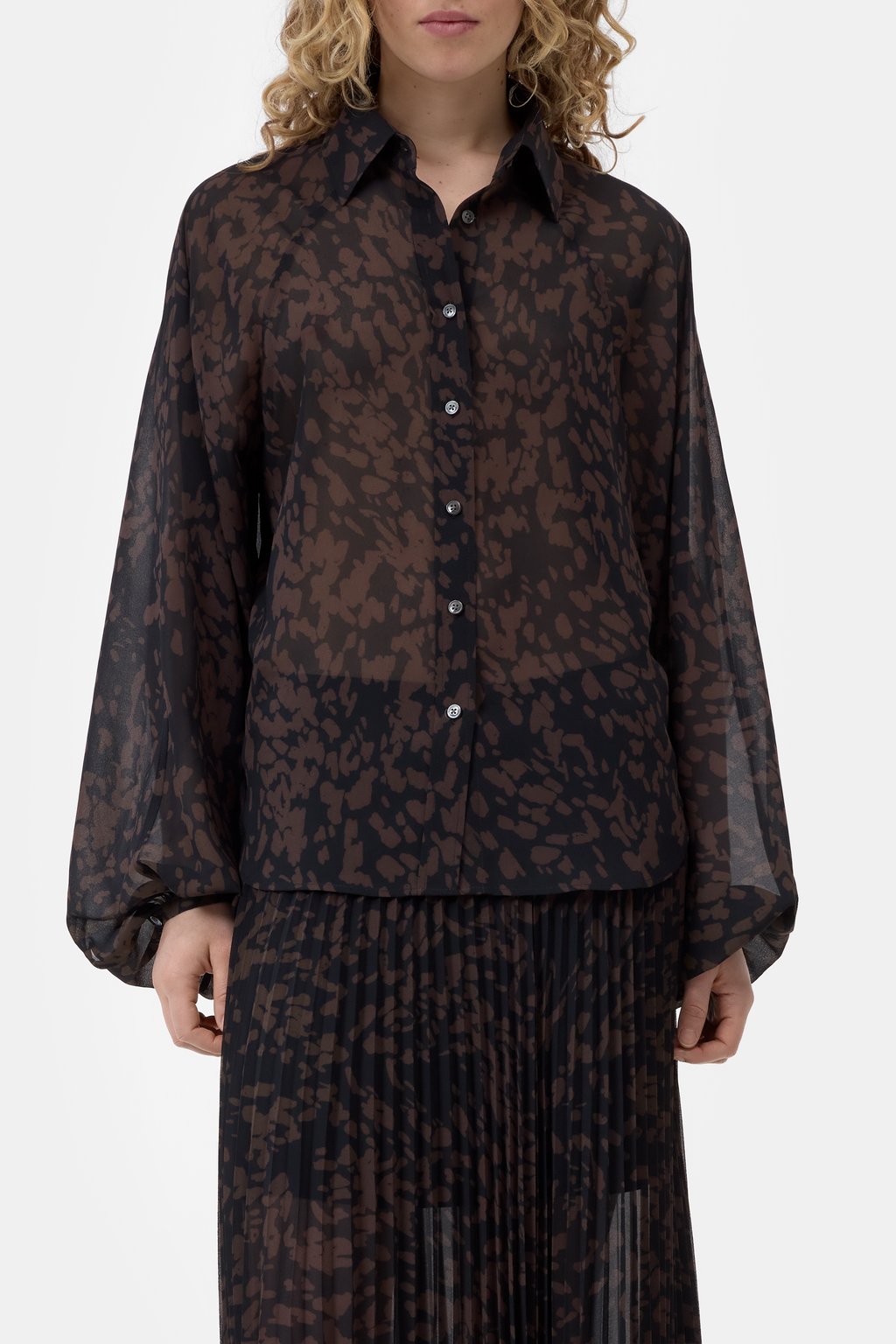 Raglan-Bluse mit Print