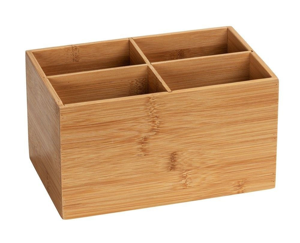 Organizer łazienkowy TERRA z 4 przegródkami, bambus, WENKO