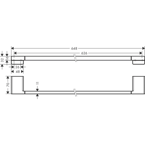 Badetuchhalter, »AddStoris Q«, eckig, zum Schrauben, schwarz