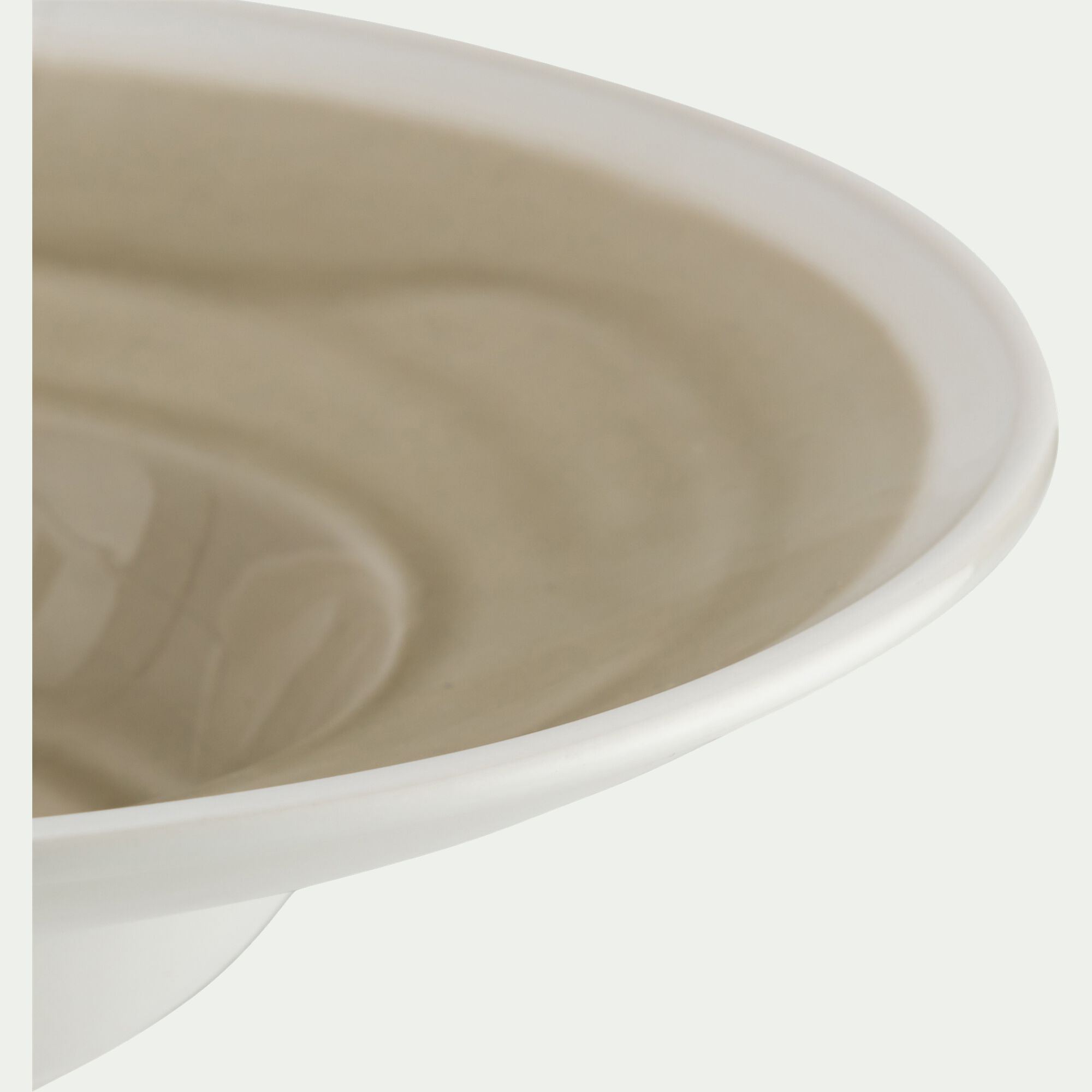 LEZARDI - Assiette à risotto en grès D27cm - beige alpilles