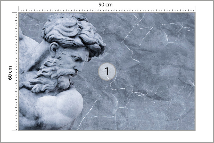Fototapeta Do Salonu RZEŹBA Neptun Abstrakcja 90x60cm