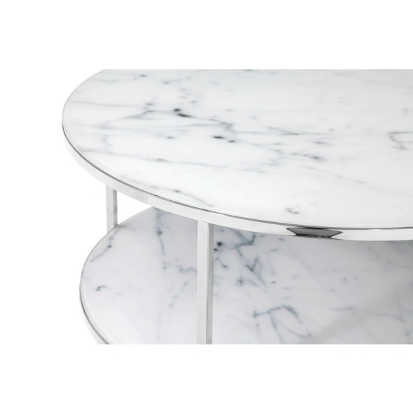 Couchtisch, BxH: 80 x 45 cm, Metall/Glas